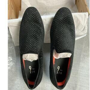 Mix No 6 Haigen Black Velvet Crystal Loafers Box 11M